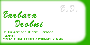 barbara drobni business card